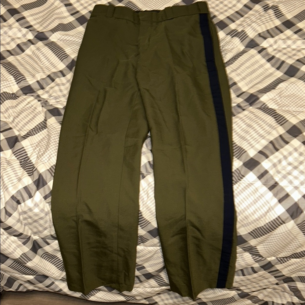 Green and Blue Chinos with Relaxed Fit